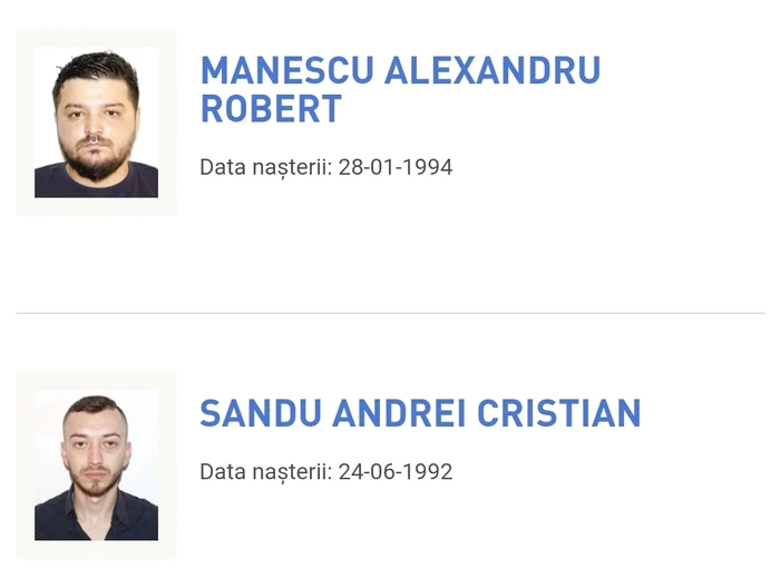 Cei doi tineri sunt dați în urmărire generală, pentru că s-au emis mandate de arestareFoto: IPJ Gorj