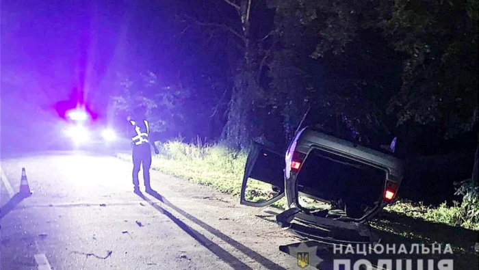 Maşină cu 7 copii în portbagaj implicată într-un accident mortal  lângă Kiev FOTO Poliţia Ucraineană