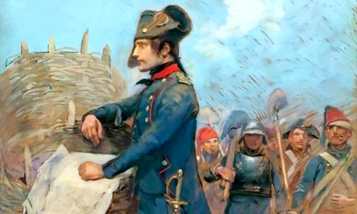 Bonaparte la asediul Toulonului, pictură de Édouard Detaille (© Wikimedia Commons)