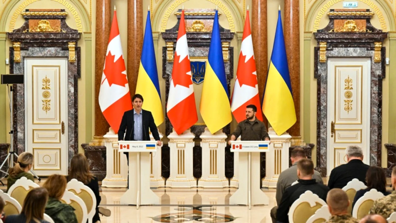  Justin Trudeau și Volodimir Zelenski. FOTO Profimedia