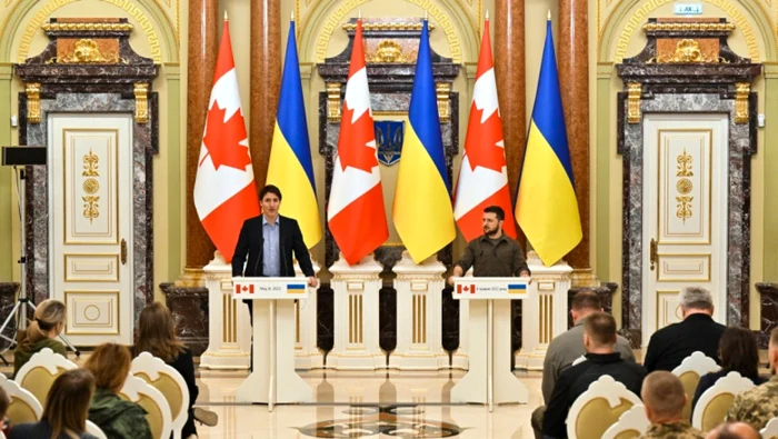  Justin Trudeau și Volodimir Zelenski. FOTO Profimedia