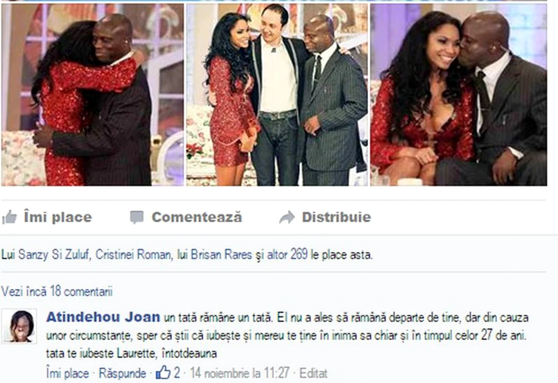 Joan i-a scris vedetei noastre pe pagina de socializare