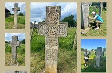 Modele 3D ale crucilor de piatră de la Muzeul Golești (foto: Direcția Patrimoniu Digital - cIMeC)