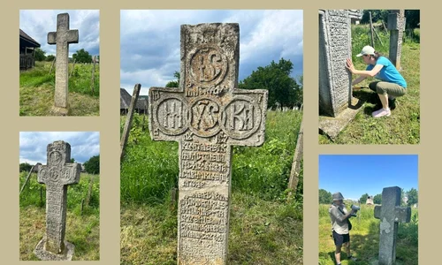 Modele 3D ale crucilor de piatră de la Muzeul Golești (foto: Direcția Patrimoniu Digital  - cIMeC)
