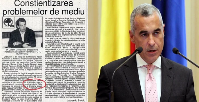 Călin Georgescu trecut vs prezent Colaj Florin Stoican & Arhiva Adevărul