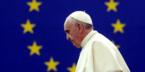 Papa Francisc in Parlamentul European in noiembrie 2014 FOTO AFP