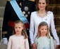 Regele Felipe, Letizia şi fetele lor, la ceremonia de încoronare jpeg