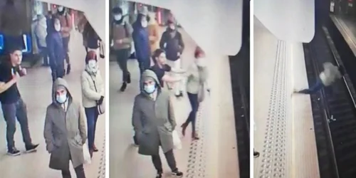 un tanar a impins o femeie in fata metroului din Bruxelles Foto Info Bruxelles Twitter