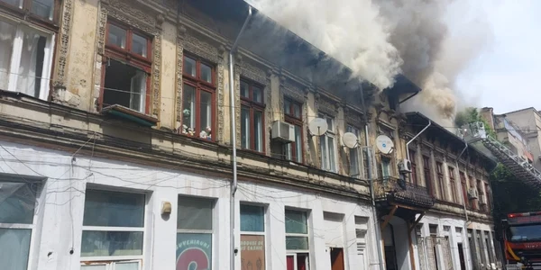 incendiu in centrul capitalei