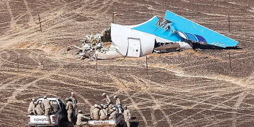 Rămăşiţele avionului Metrojet au căzut în Peninsula Sinai jpeg