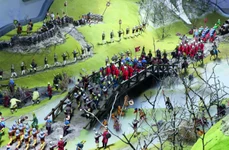 Dioramă care înfăţișează celebra bătălie cu turcii a domnitorului Ștefan cel Mare, de la Podul Înalt, din 10 ianuarie 1475 (foto: Muzeului Județean „Ştefan cel Mare” din Vaslui)