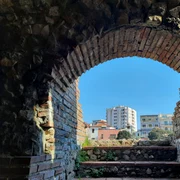 Priveliste din amfiteatrul roman situat in orasul Durres, Albania jpg