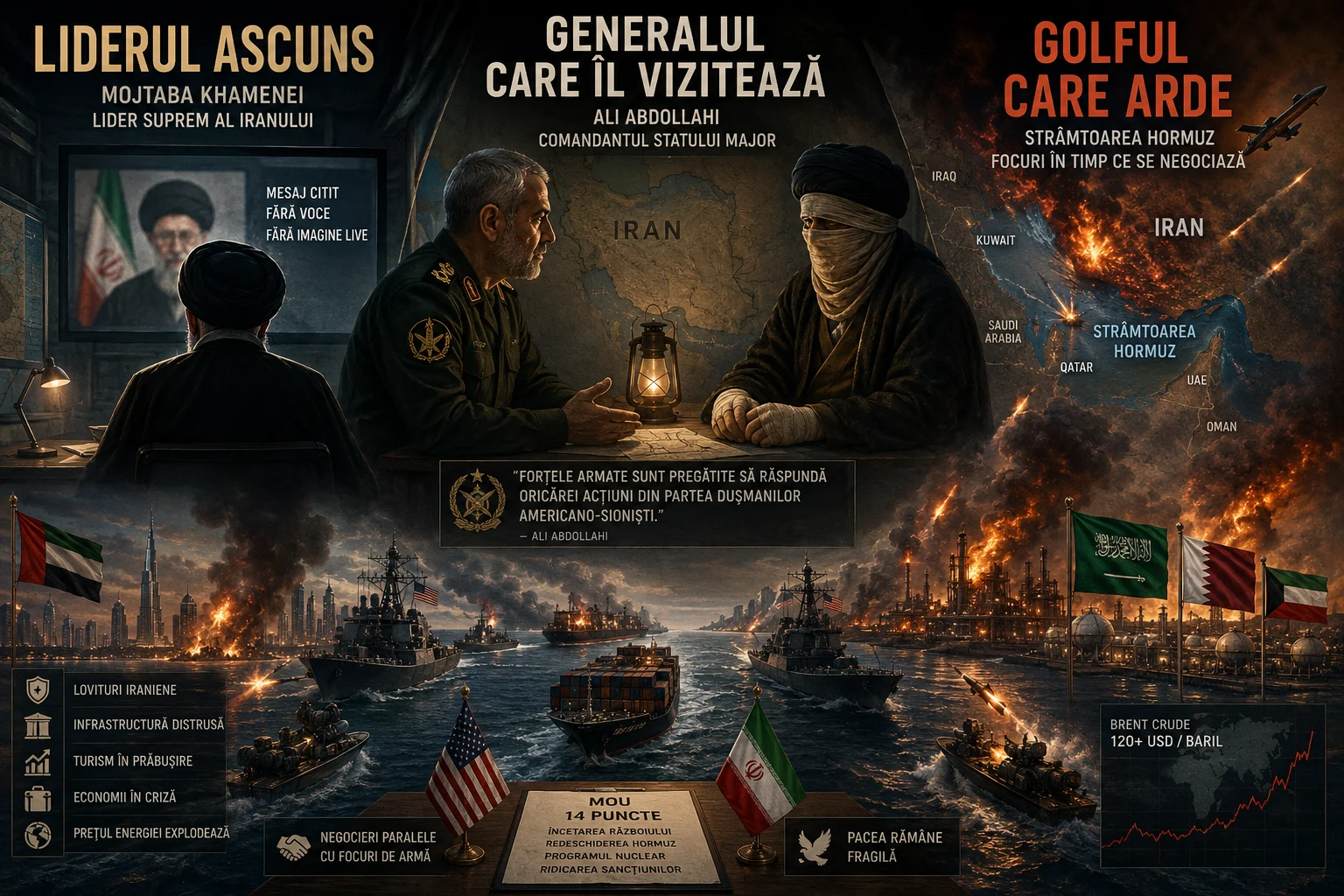 Liderul ascuns, generalul care îl vizitează și Golful care arde