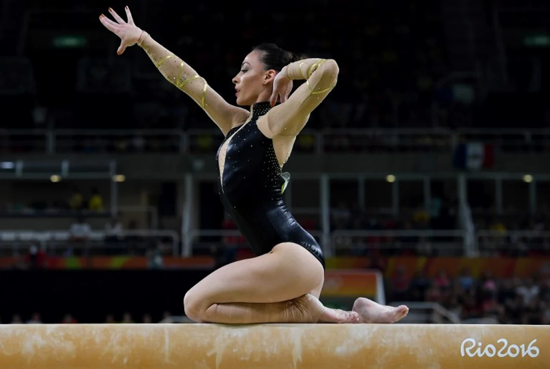 
    Cătălina Ponor a ieșit penultima în finala la bârnăFoto: AFP  