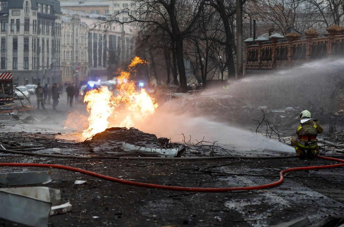 Rusia a atacat Kievul cu rachete la finalul anului FOTO EPA-EFE