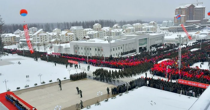 Orasul Samjyion Coreea de Nord