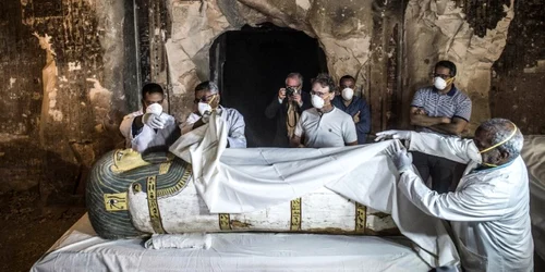 Mormant si sarcoface descoperite in Luxor FOTO AFP 
