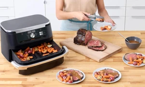 Friteuza cu aer cald air fryer Ninja Foodi DualZone AF400 Sursă kaisei jigging com jpg