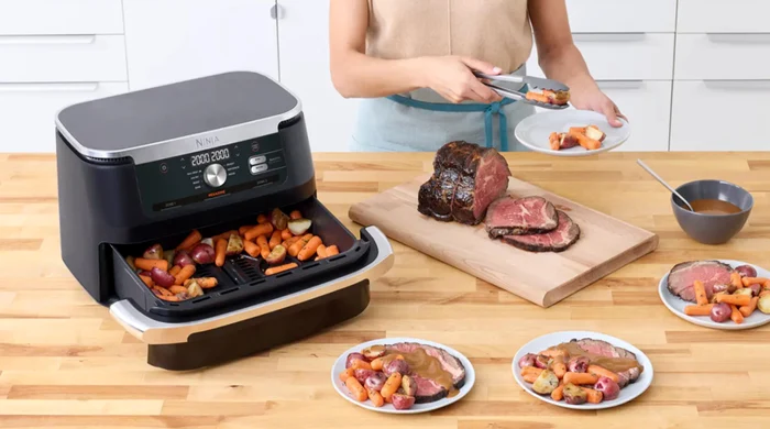 Friteuza cu aer cald air fryer Ninja Foodi DualZone AF400 Sursă kaisei jigging com jpg