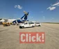 Theo Rose, Anghel Damian și copilul lor, duși cu mașina VIP la avion pe Otopeni foto: Click!