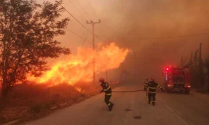 pompieri romani incendiu grecia foto isu 19 iulie 2022