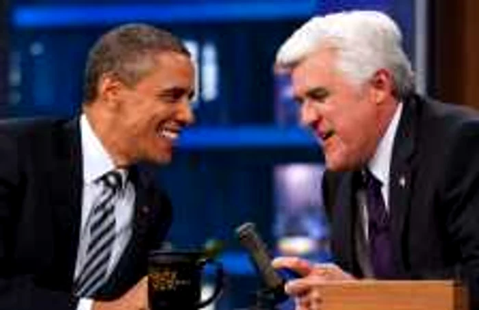 Jay Leno, alături de preşedintele Americii Barack Obama FOTO Reuters