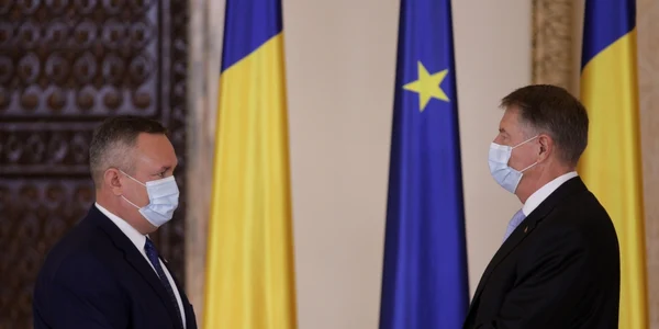 Ceremonie investire guvern Nicolae Ciucă palatul premier presedinte ministru ministri Cotroceni Klaus Iohannis  Florin Citu 25 noiembrie 2021 FOTO Inquam Photos / Octav Ganea