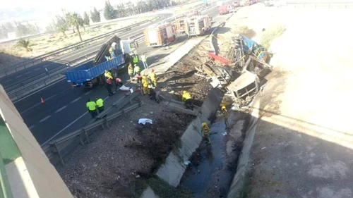 Opt români au murit într-un accident în Spania FOTO Levante/Loino 