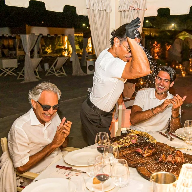 Salt Bae şi Andrea Bocelli. Foto: Instagram