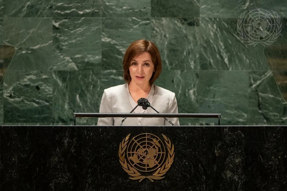 Maia Sandu, la tribuna ONU