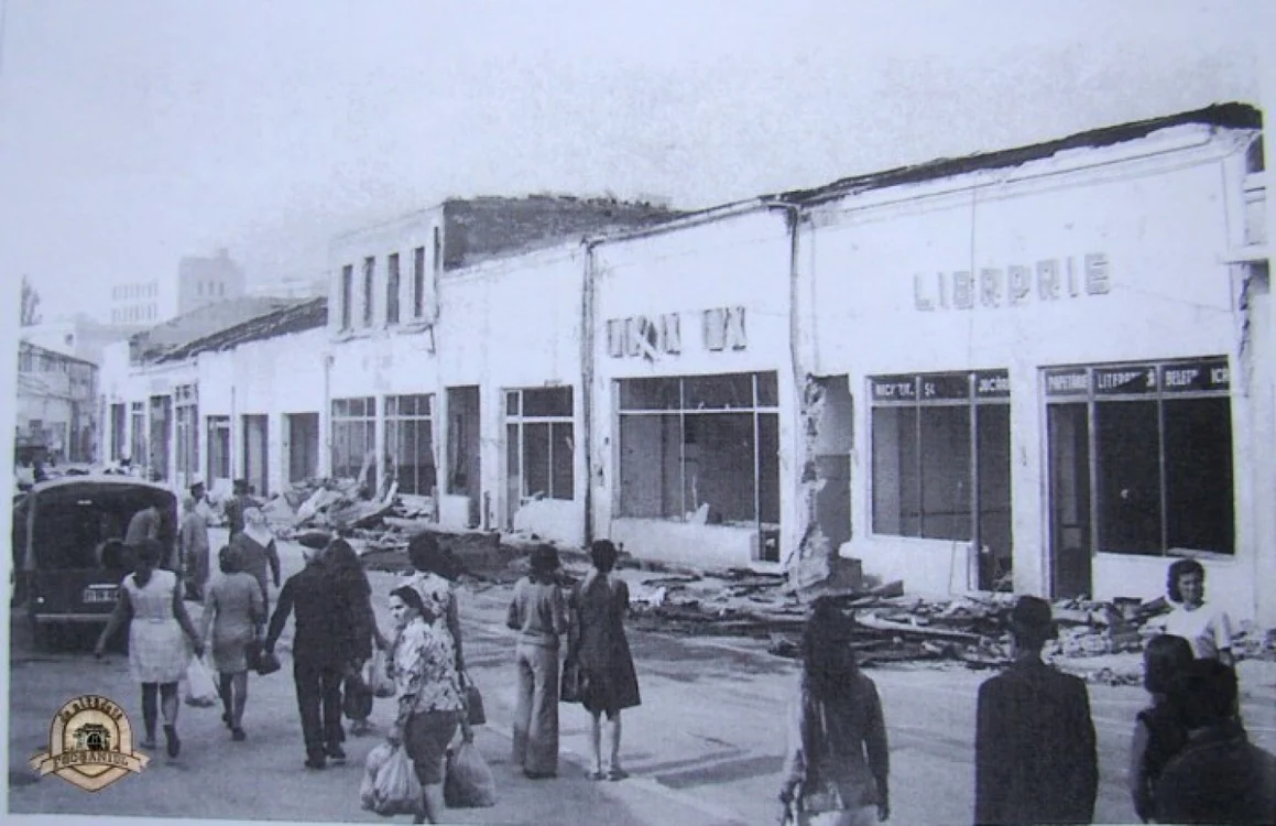 Strada Mare din Focşani, după cutremurul din 4 martie 1977 Foto: www.focsaniulvechi.ro