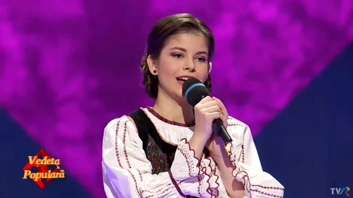 Tânăra de 16 ani a impresionat juriul FOTO captură video TVR