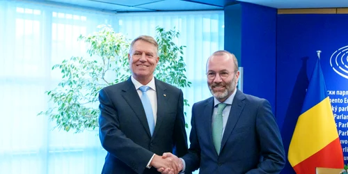 Klaus Iohannis si Manfred Weber FOTO Presidency jpg