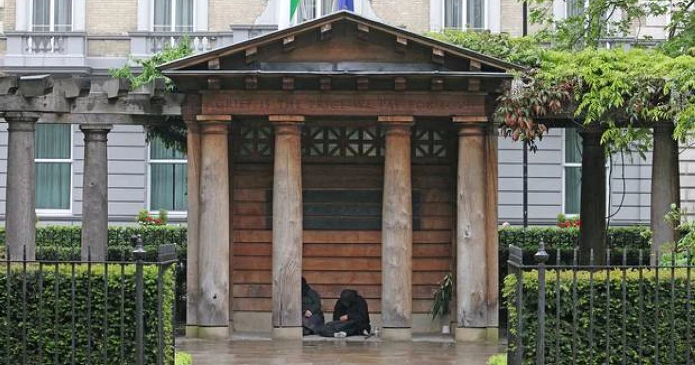 Memorialul de la Londra, dedicat dublului atentat terorist de la New York, din 11 septembrie 2011 FOTO Nigel Howard/ London Evening Standard