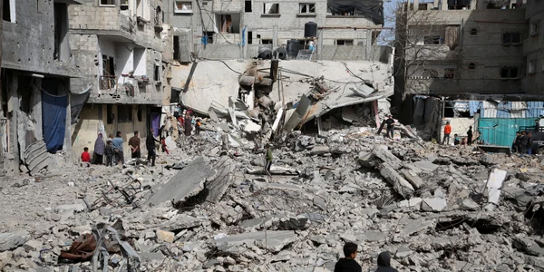 Casa unei familii total distrusă la Rafah FOTO PROFIMEDIA