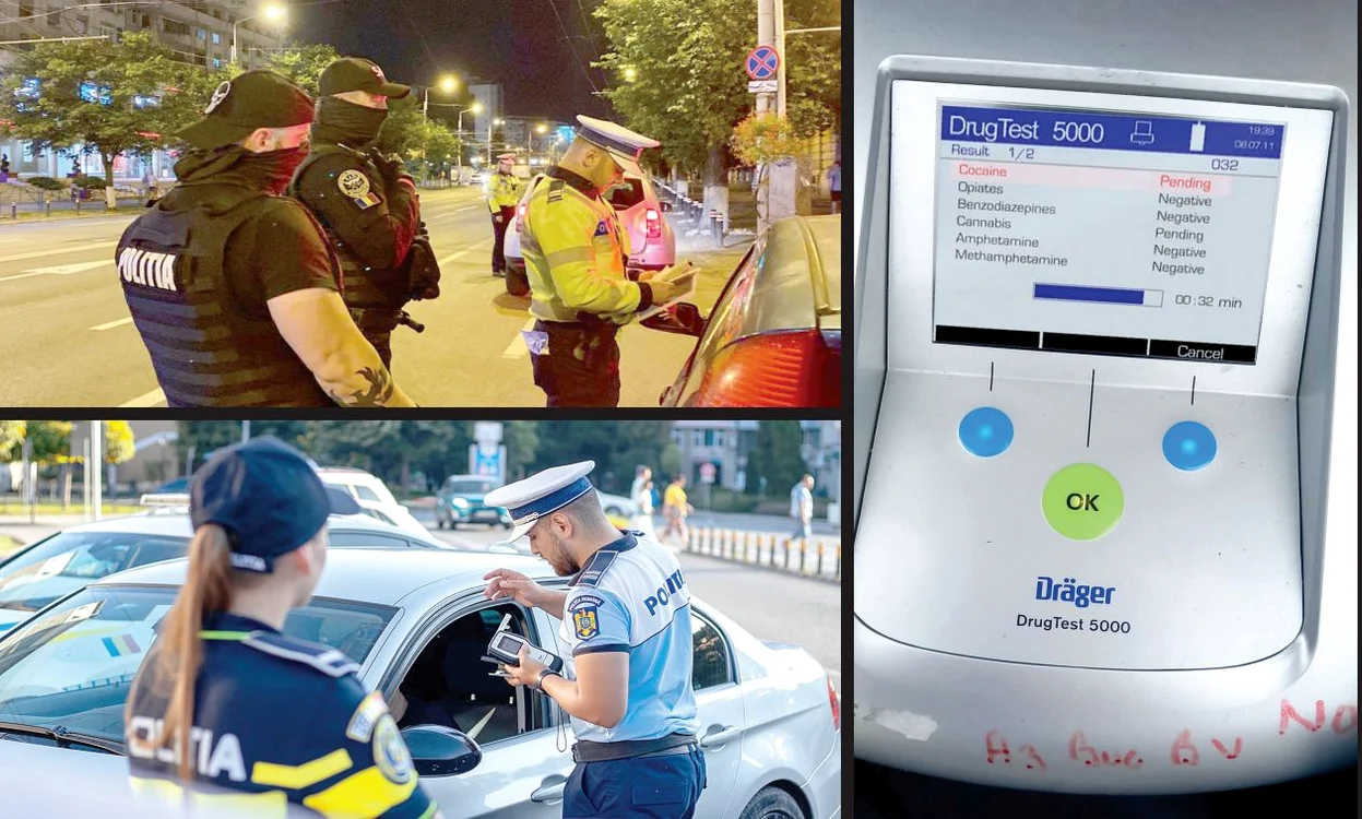 Sute de șoferi drogați sunt depistați anual pe străzile Capitalei FOTO Poliția Română