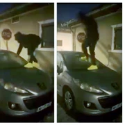 Masina vandalizată pentru o provocare pe tiktok