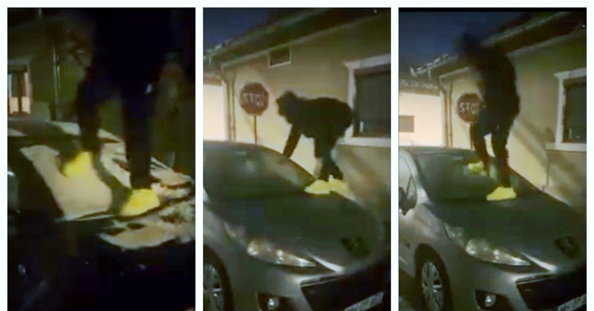 Un tânăr s-a filmat vandalizând două mașini pentru o provocare pe TikTok