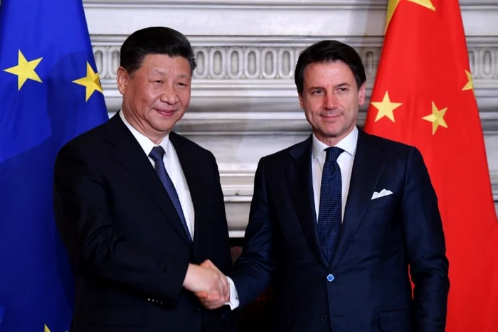 Xi Jinping si premierul italian Giuseppe Conte FOTO AFP