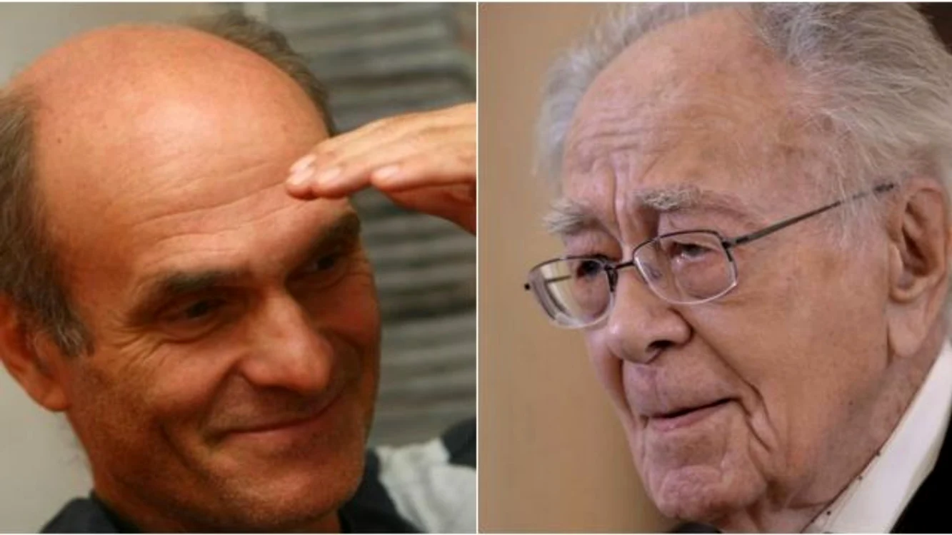 Conflictul a început după ce Mihai Şora (dreapta) a criticat Digi24 pentru că l-a invitat într-o emisiune pe Florin Iordache