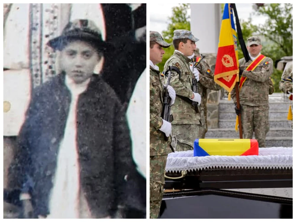 Panfilie Botezan la vârsta de 10 ani, singura fotografie păstrată cu acesta. După 77 de ani, osemintele au fost înhumate în satul natal. Sursa foto: Petruţa Pop/ Adrian Barna