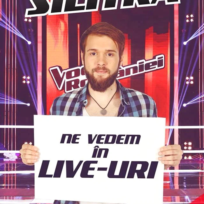 Elvis Silistra, în timpul concursului Vocea României
