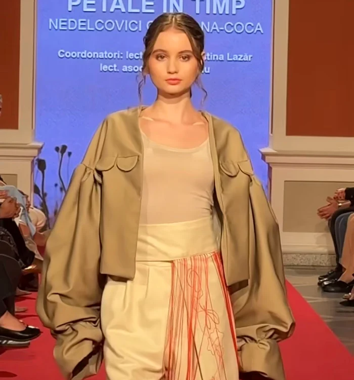 Irina Columbeanu, model pe podiumul de la Transilvania Fashion Week