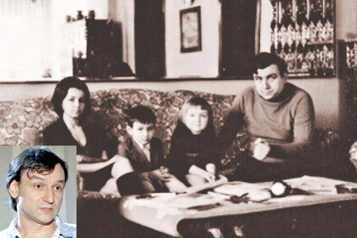 Constanţa Buzea alături de Adrian Păunescu şi cei doi copii ai lor, Ioana şi Andrei