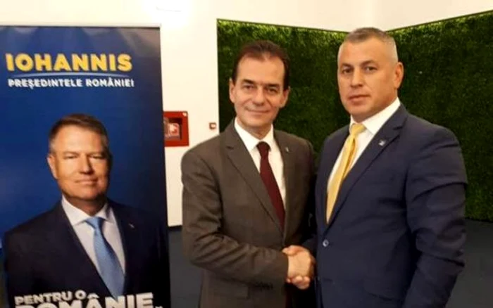 Daniel Moroşanu, alături de primul ministru Ludovic Orban, susţinându-l pe preşedintele Klaus Iohannis în campania electorală