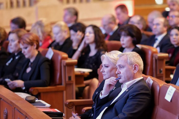 Dăncilă i-a adus ode lui Liviu Dragnea la Consiliul Naţional al PSD. Foto: Inquam