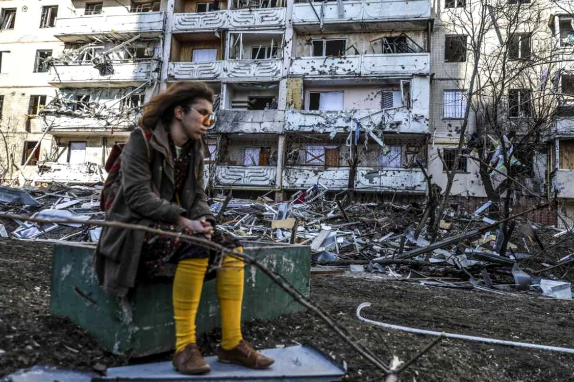 Orașul Kiev sub asediu. FOTO EPA-EFE