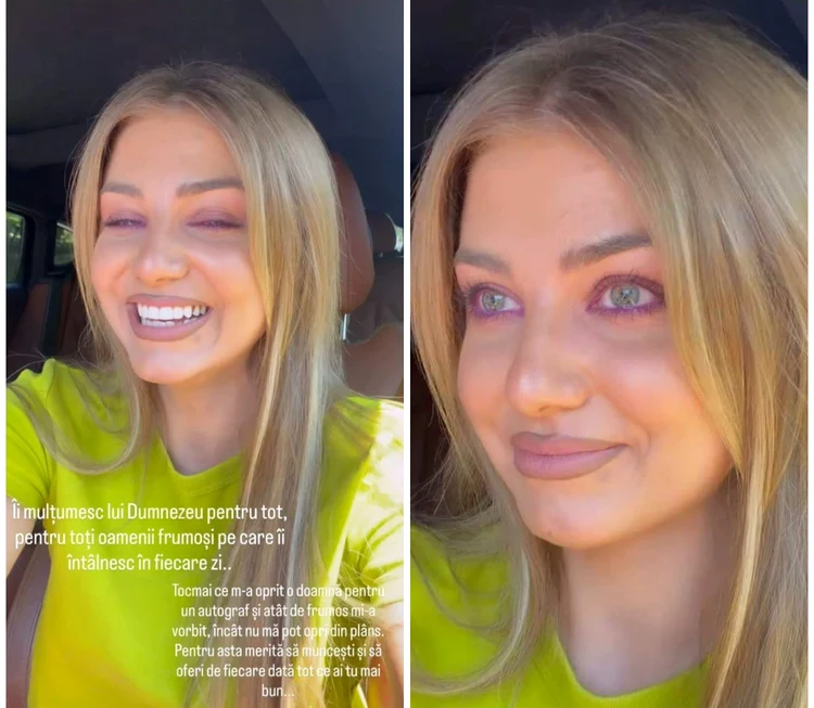 Artista a fost copleșită de emoție după întâlnirea cu o admiratoare/ sursa: Instagram 