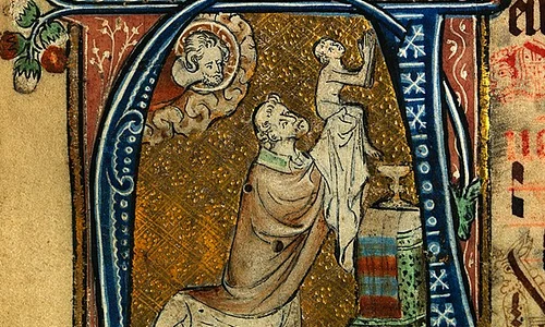 640px Priest celebrating Mass, holding up a small naked figure representing the soul jpg