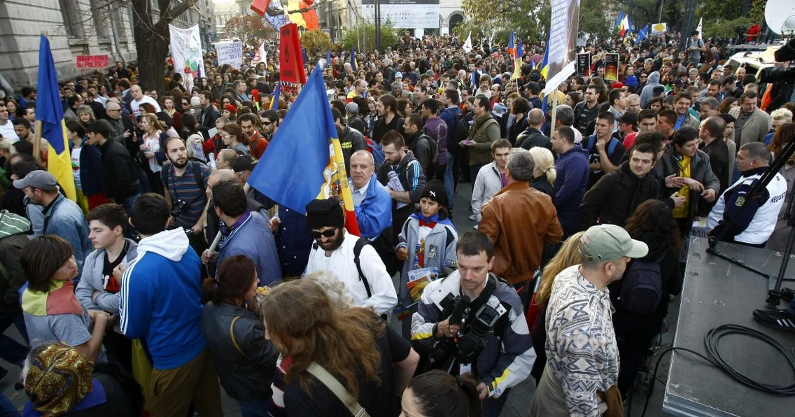 Proteste anti-Roşia Montană în Capitală 20 octombrie FOTO Eduard Enea